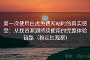 第一次使用白虎免费网站时的真实感受：从找资源到持续使用的完整体验链路（稳定性观察）