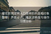 樱花影院官网入口使用后的直观印象整理：界面设计、播放流畅度与操作习惯分析