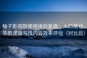 柚子影视院使用体验复盘：入口路径、导航逻辑与找内容效率评估（对比后）