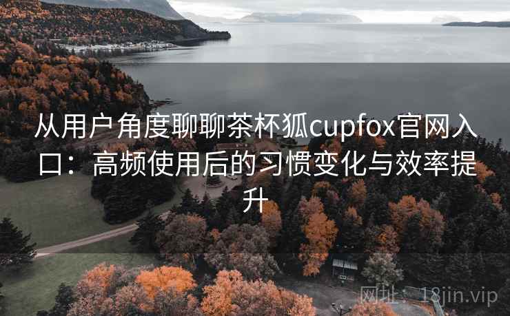 从用户角度聊聊茶杯狐cupfox官网入口：高频使用后的习惯变化与效率提升
