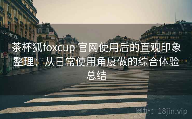 茶杯狐foxcup 官网使用后的直观印象整理：从日常使用角度做的综合体验总结