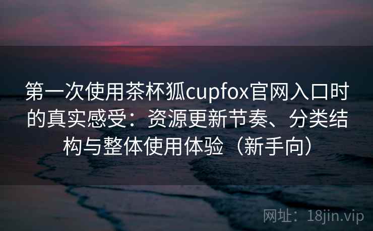 第一次使用茶杯狐cupfox官网入口时的真实感受：资源更新节奏、分类结构与整体使用体验（新手向）
