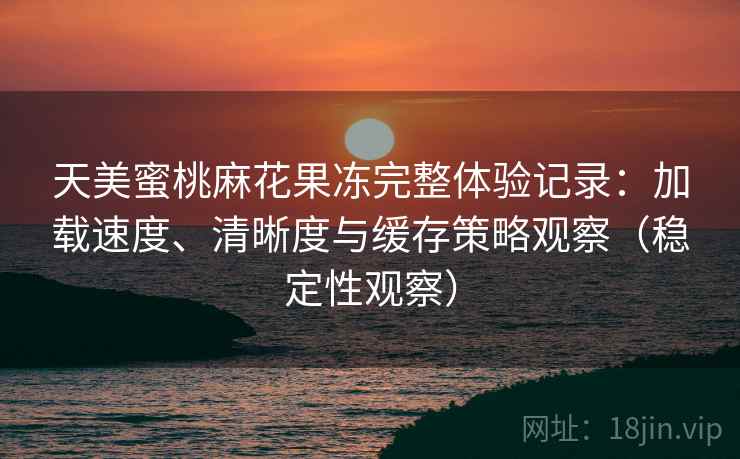 天美蜜桃麻花果冻完整体验记录：加载速度、清晰度与缓存策略观察（稳定性观察）