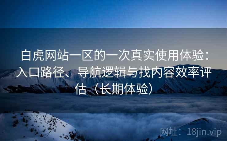 白虎网站一区的一次真实使用体验：入口路径、导航逻辑与找内容效率评估（长期体验）