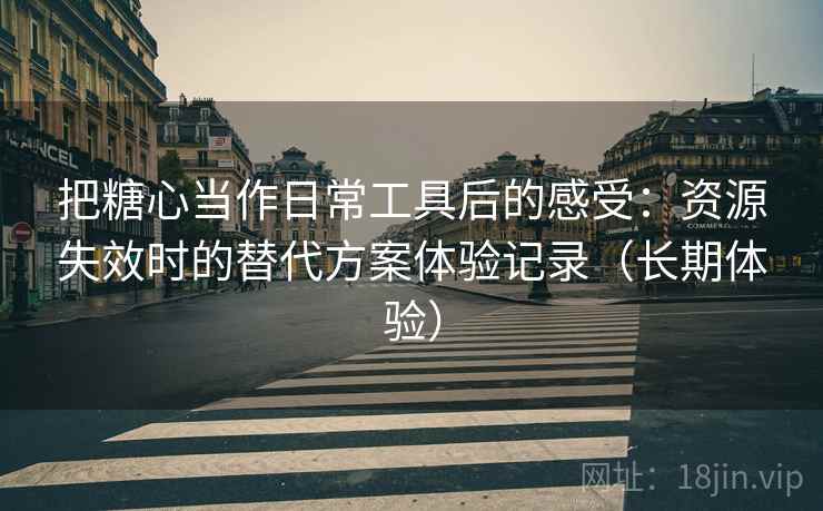 把糖心当作日常工具后的感受：资源失效时的替代方案体验记录（长期体验）