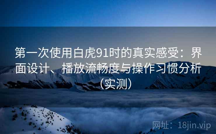 第一次使用白虎91时的真实感受:界面设计、播放流畅度与操作习惯分析(实测) 第一次使用白虎91时的真实感受:界面设计、播放流畅度与操作习惯分析(实测)