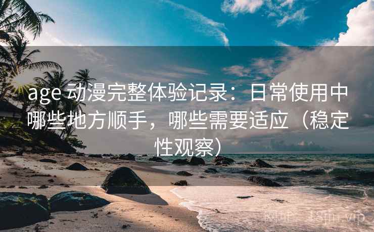 age 动漫完整体验记录：日常使用中哪些地方顺手，哪些需要适应（稳定性观察）