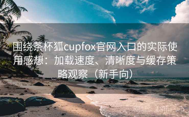 围绕茶杯狐cupfox官网入口的实际使用感想：加载速度、清晰度与缓存策略观察（新手向）