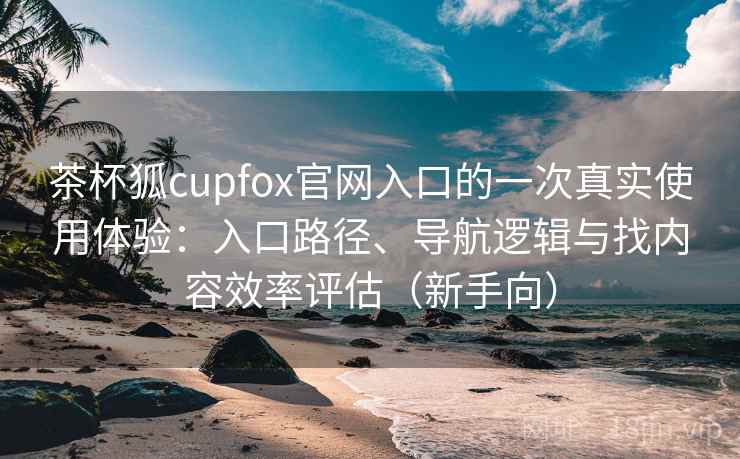 茶杯狐cupfox官网入口的一次真实使用体验：入口路径、导航逻辑与找内容效率评估（新手向）