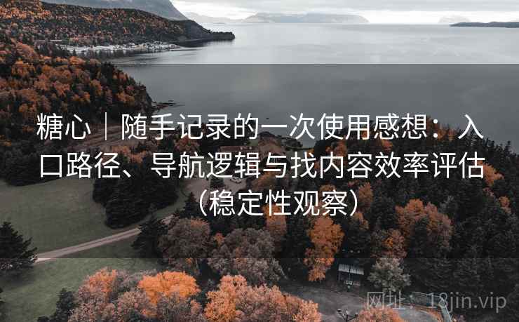 糖心｜随手记录的一次使用感想：入口路径、导航逻辑与找内容效率评估（稳定性观察）
